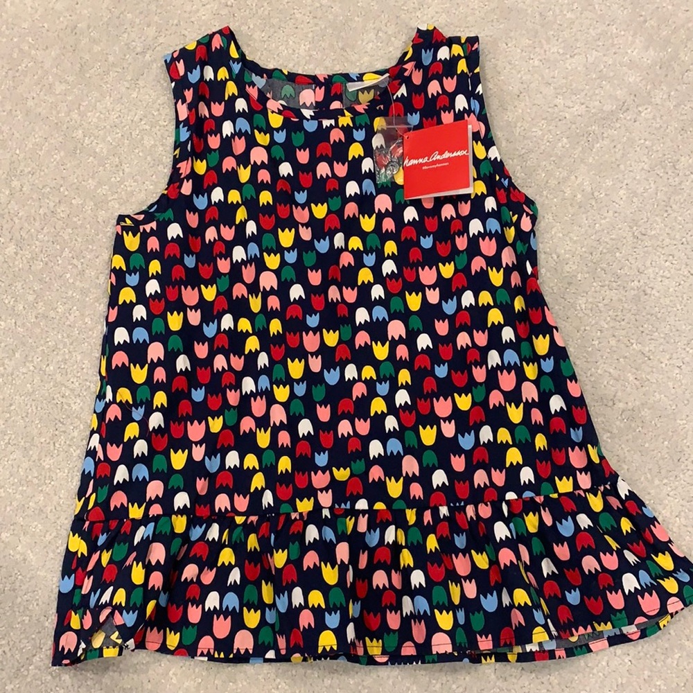 NWT Hanna Andersson Tulip Peplum Top